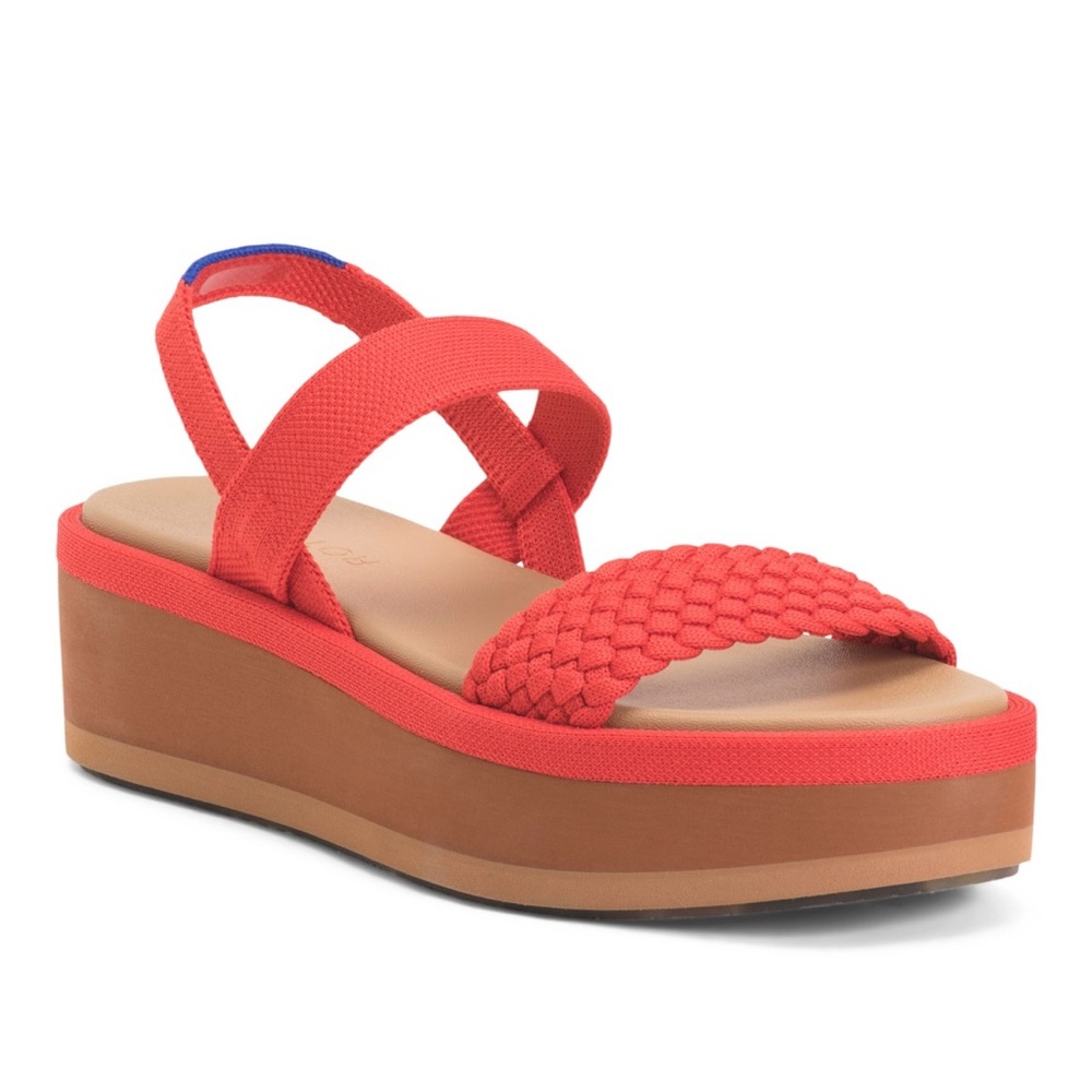 Rothy’s Stylish Red Platform Sandals